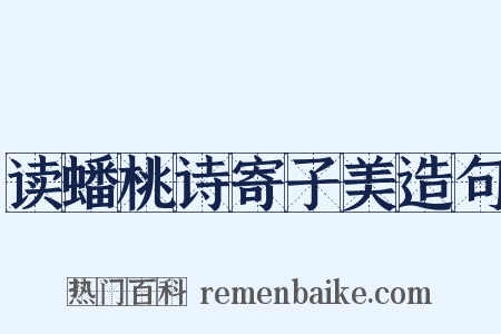 读蟠桃诗寄子美造句是什么意思的图片
